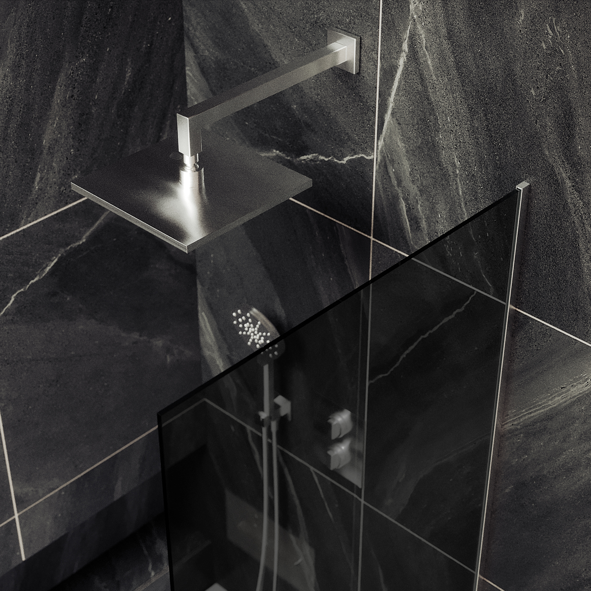 Шторка для ванны MaybahGlass 60х140 MGV-80-5у стекло графит, профиль матовый хром - фото 4