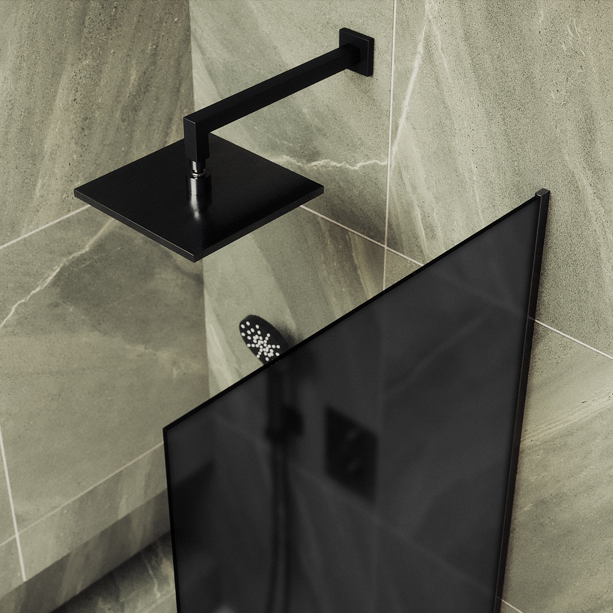 Шторка для ванны MaybahGlass 70х140 MGV-87-6у стекло графит матовый, профиль черный - фото 4