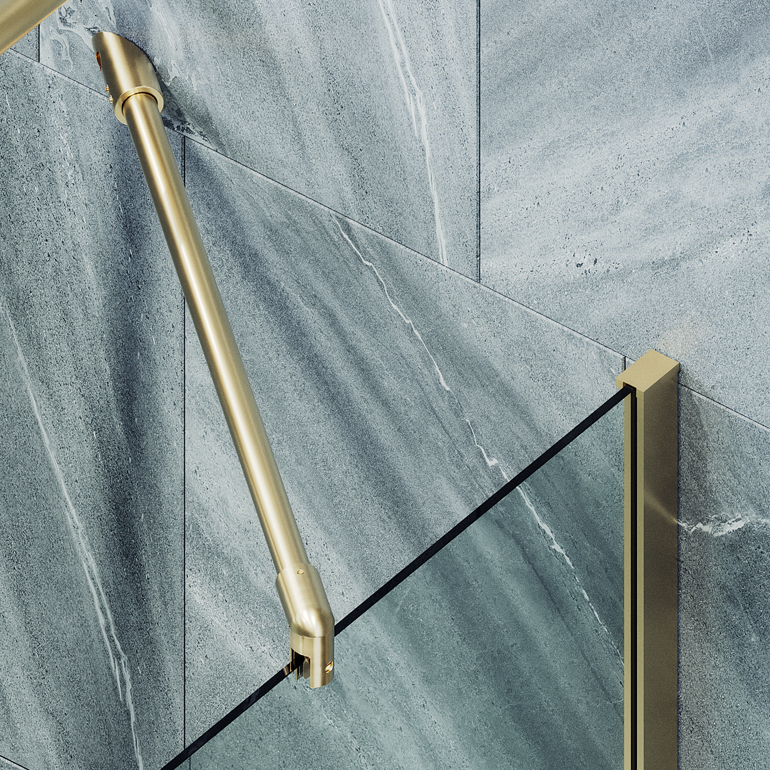 Шторка для ванны MaybahGlass 30х140 MGV-248-3ш стекло прозрачное, профиль золото - фото 2
