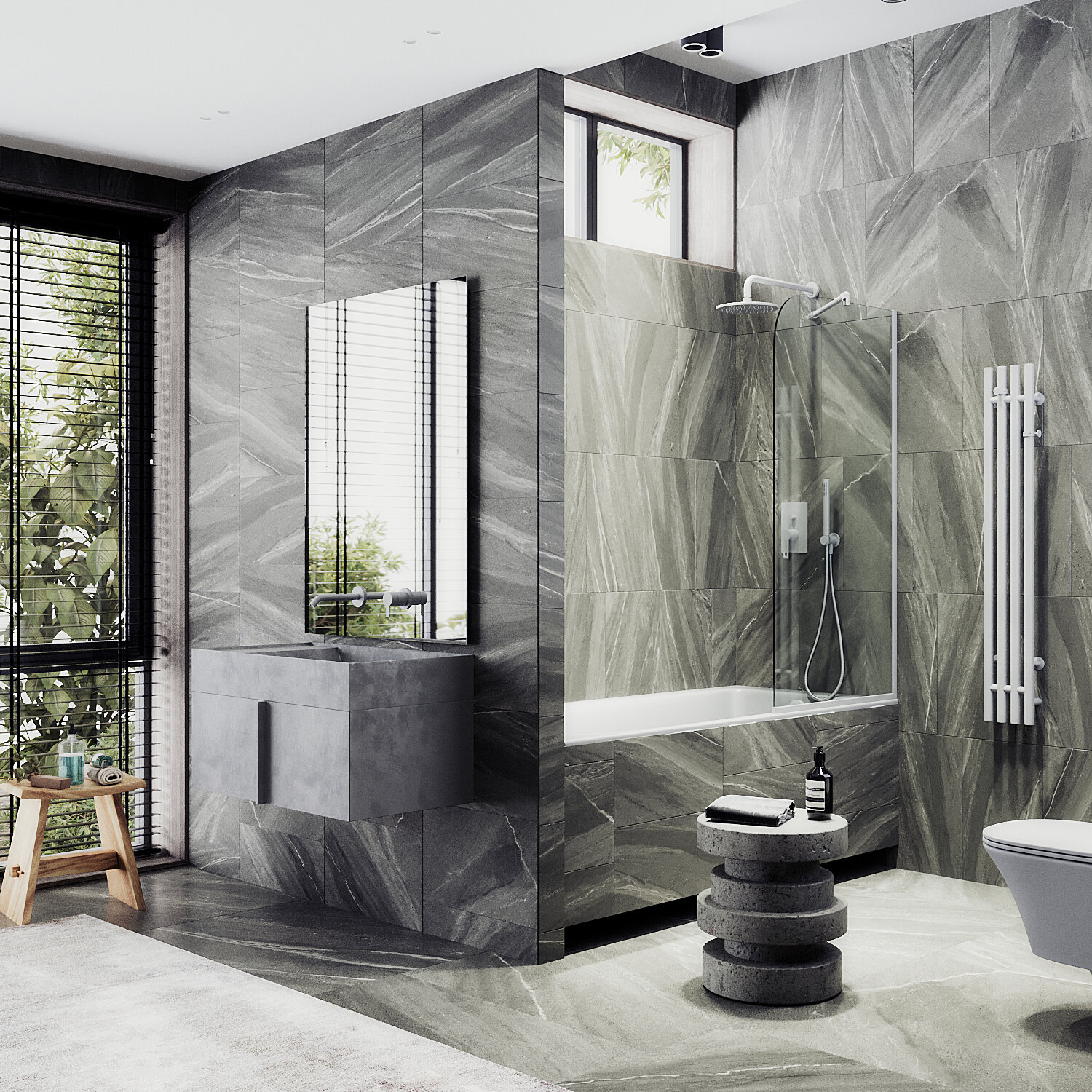 Шторка для ванны MaybahGlass 80х140 MGV-64-1у стекло прозрачное профиль белый 6975₽