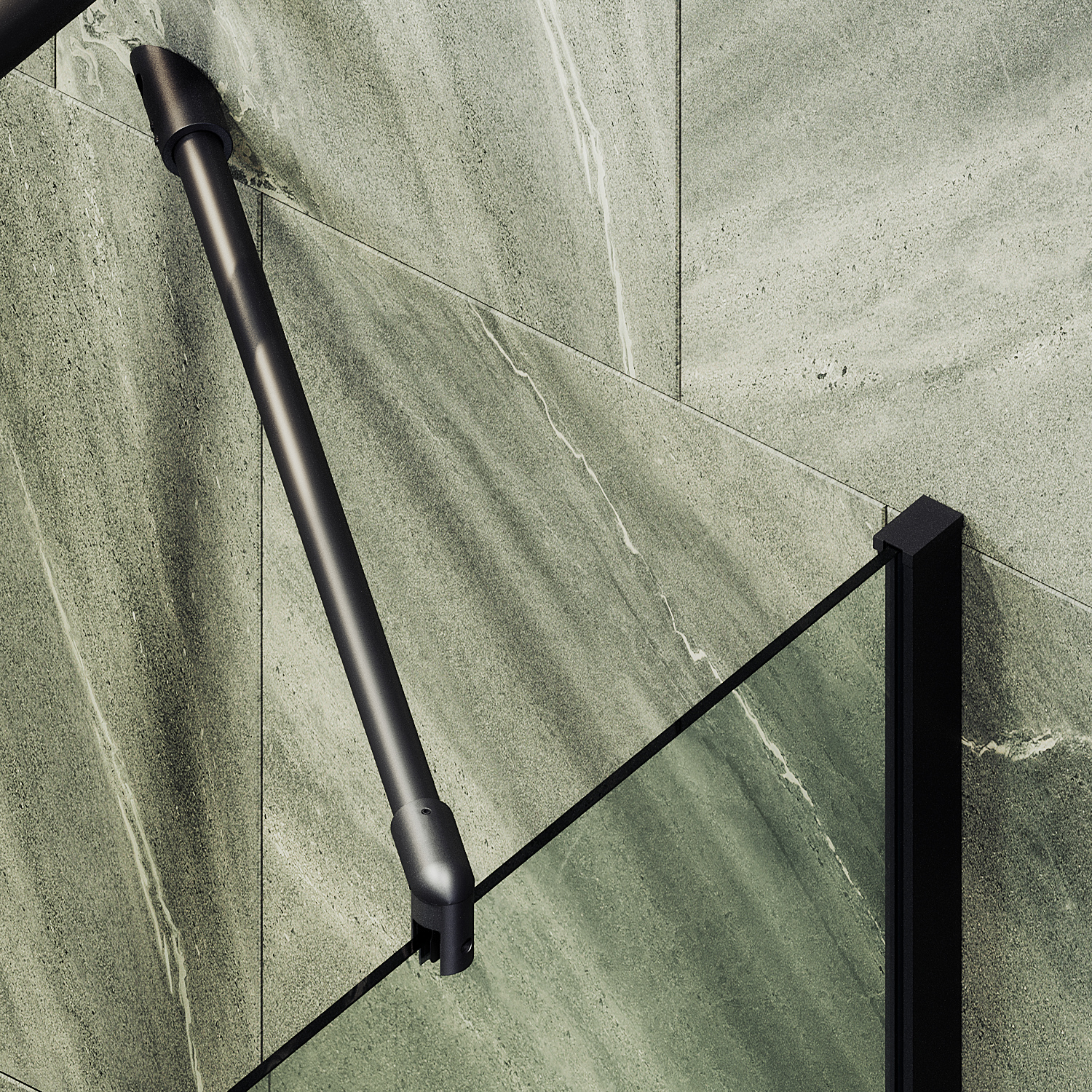 Шторка для ванны MaybahGlass 90х140 MGV-65-6ш стекло прозрачное, профиль черный - фото 3