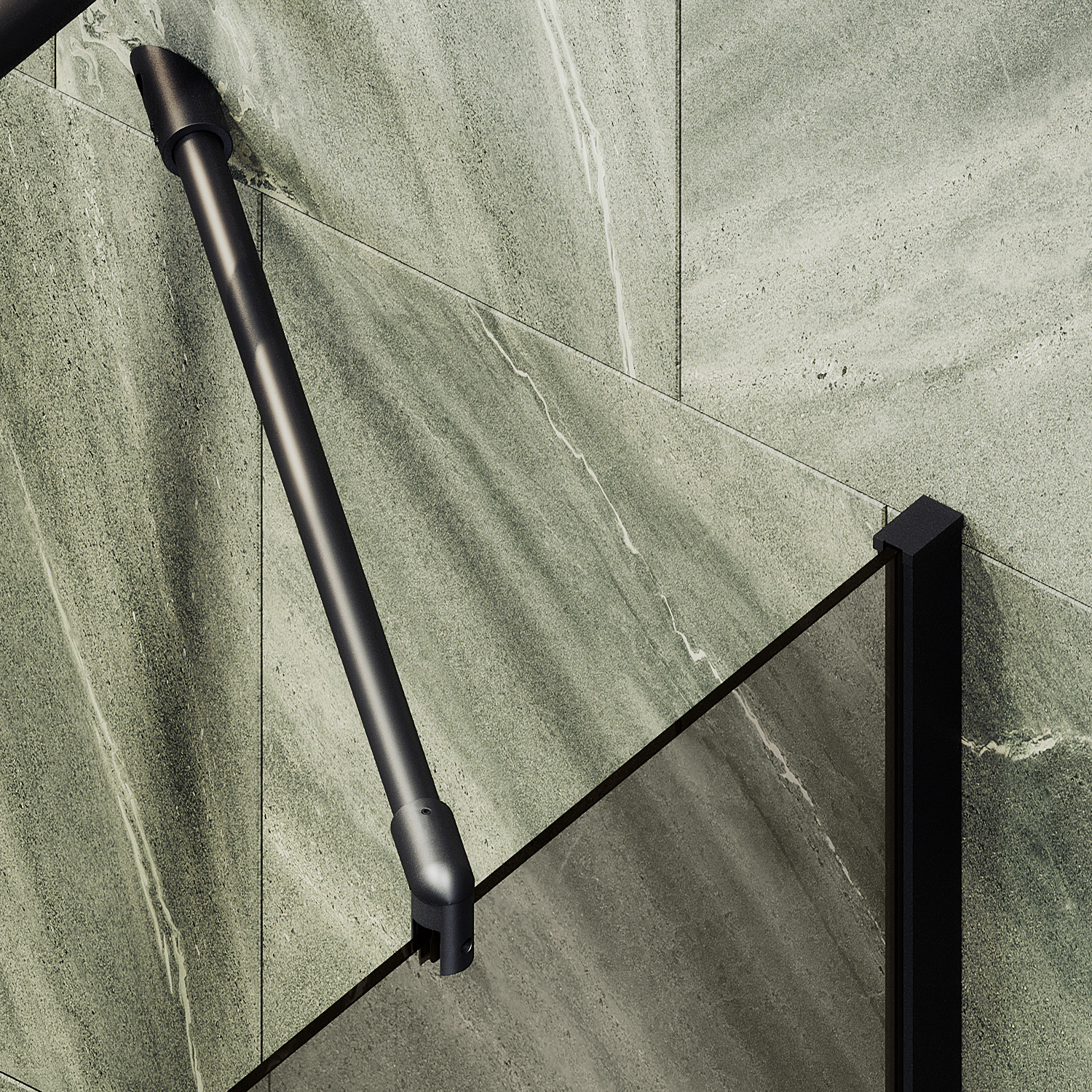 Шторка для ванны MaybahGlass 80х140 MGV-70-6ш стекло бронза, профиль черный - фото 3