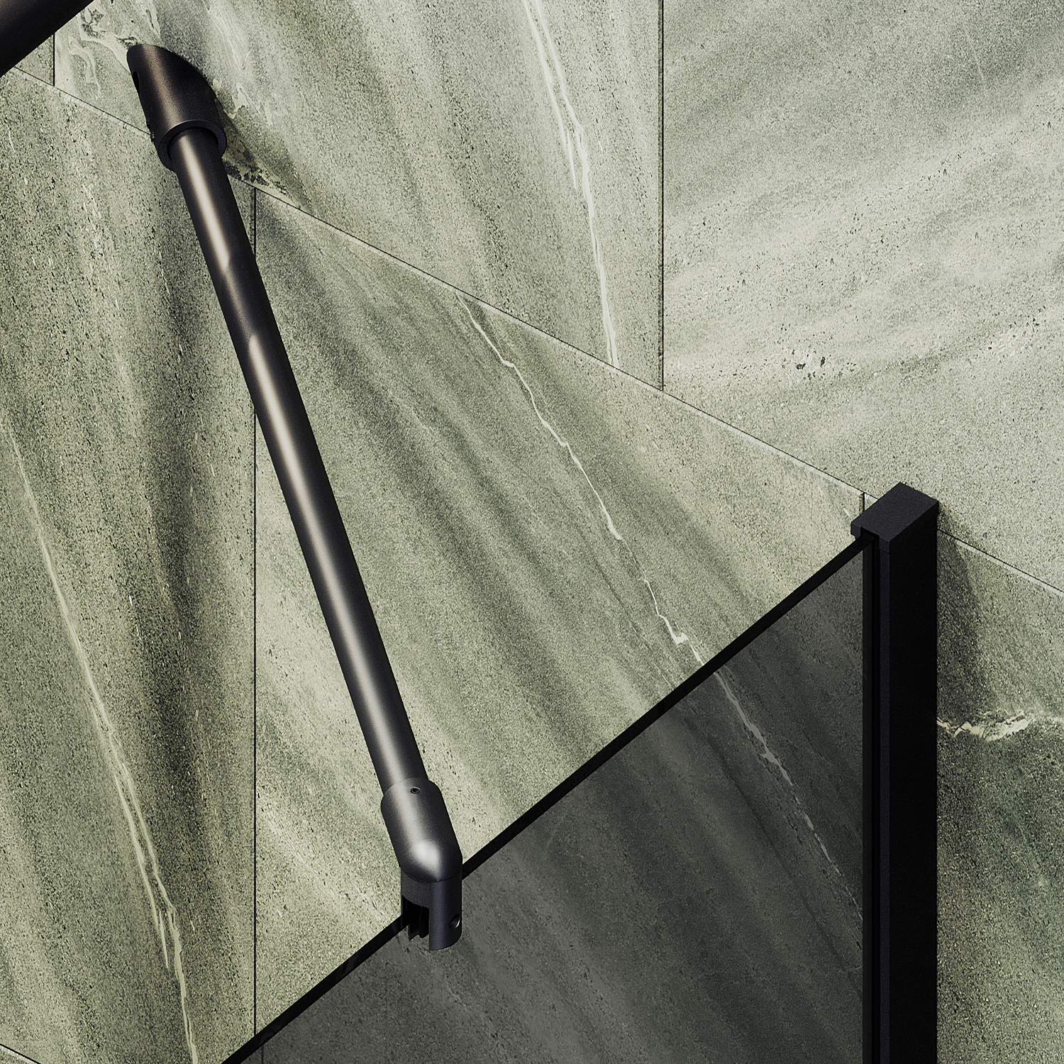 Шторка для ванны MaybahGlass 80х140 MGV-82-6ш стекло графит, профиль черный - фото 3