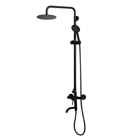 Душевая стойка Melana Tondo 610107B черный, со смесителем