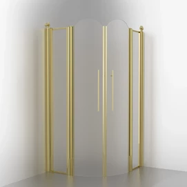 Душевая кабина Migliore Diadema 90x90 22678 стекло матовое, профиль золото