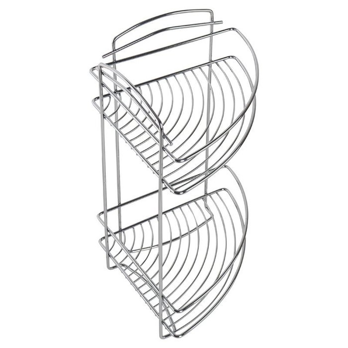 Полка двухъярусная угловая Milardo 209WC20M44, проволока стальная, глянцевый хром - фото 2
