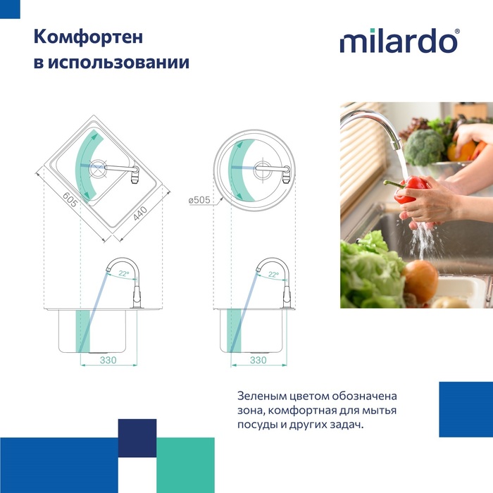 Смеситель для кухни Milardo Meal M01WTJ0M05 белый матовый - фото 5