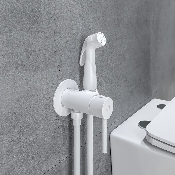 Гигиенический душ со смесителем Milardo Tidy 001WTR0M08 белый матовый - фото 2
