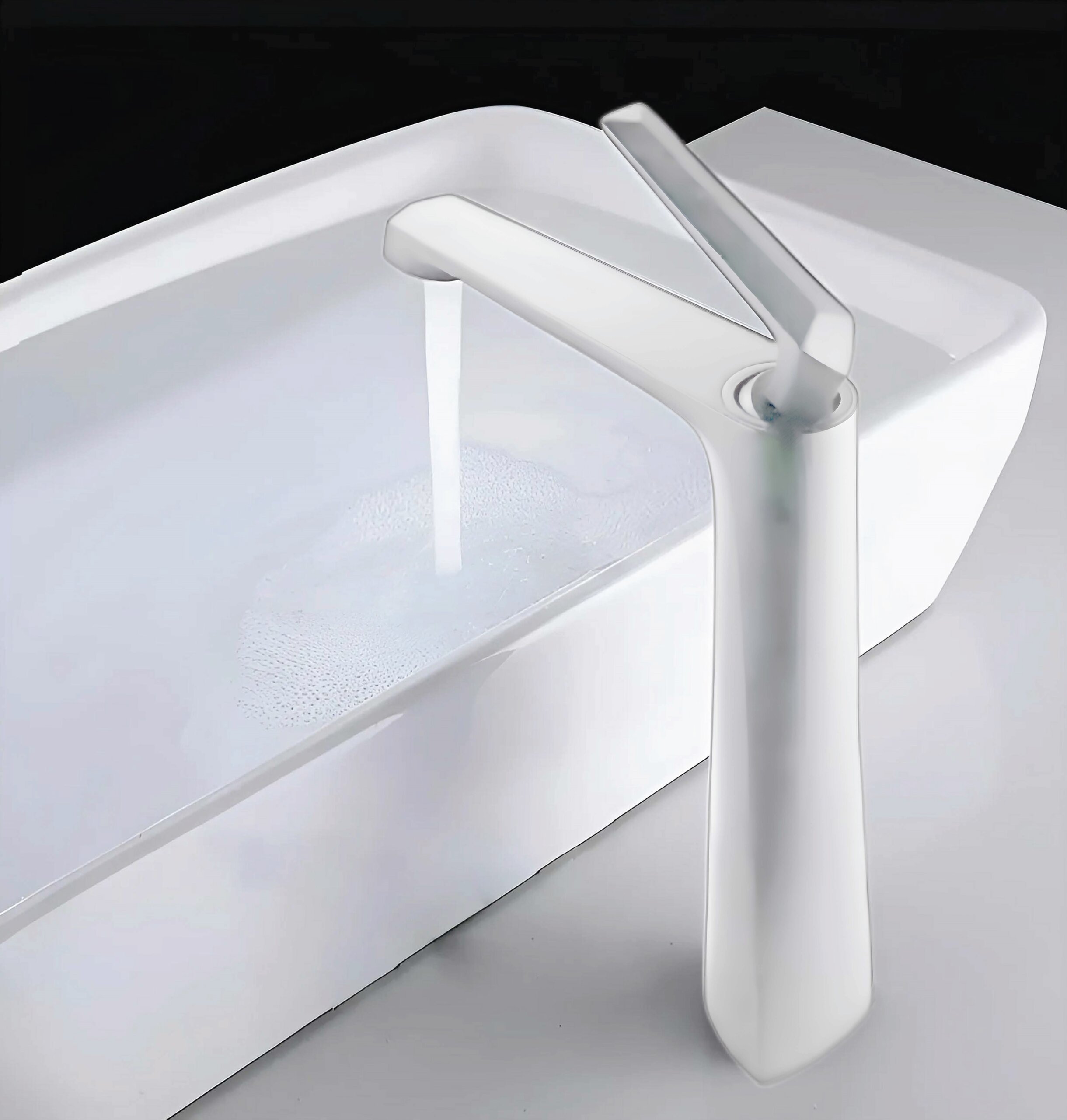 Смеситель для раковины Milleau CRISTAL MLV6223LH-MW белый матовый 15839₽