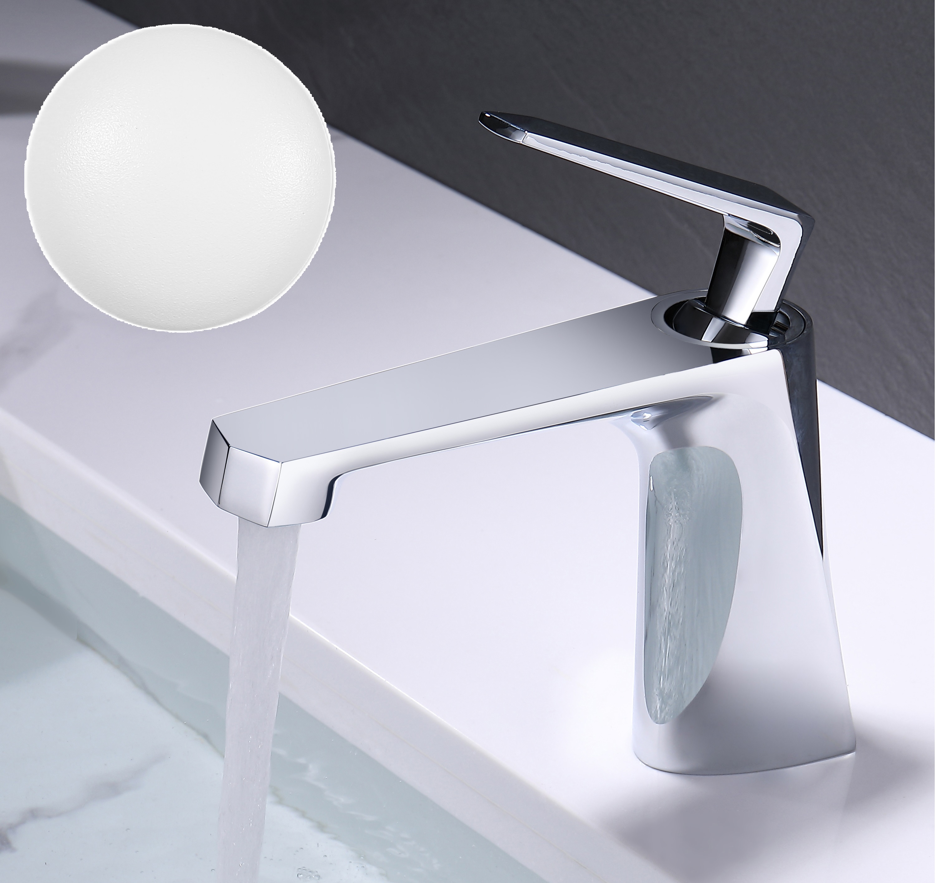 Смеситель для раковины Milleau CRISTAL MLV6223LS-MW белый матовый 9436₽