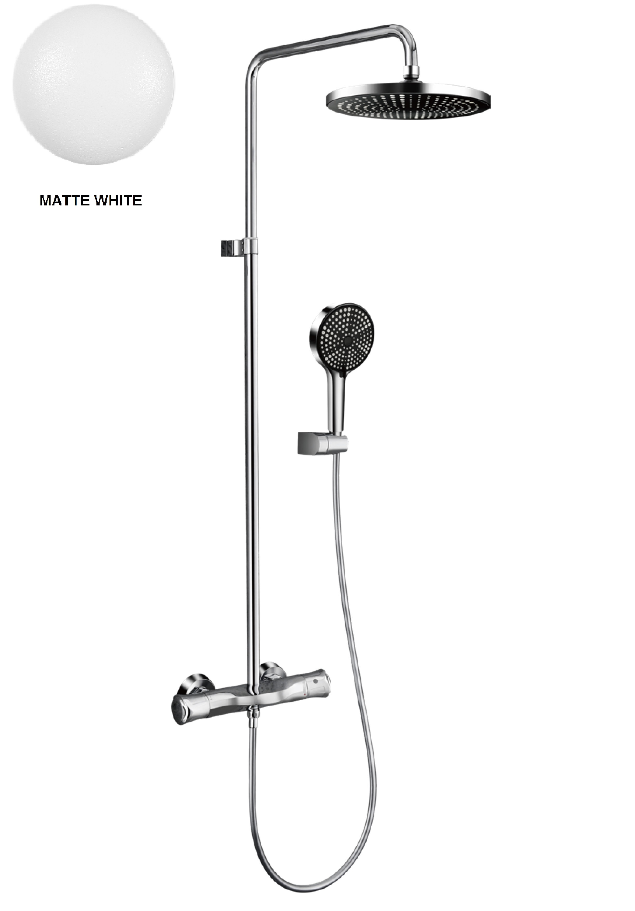 Душевая стойка Milleau DOUBLE H MLHi223PDD-MW белый матовый 28365₽