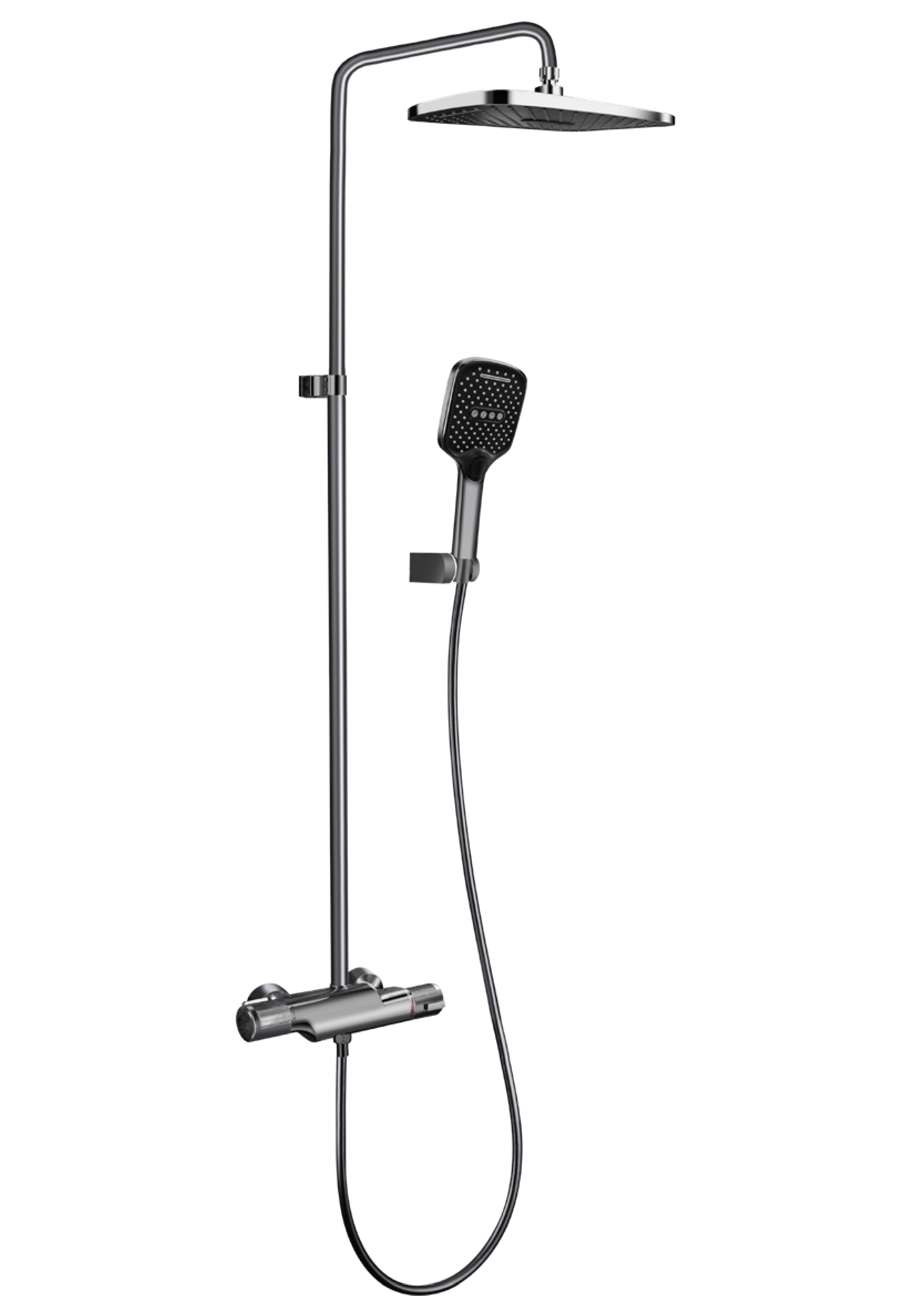 Душевая стойка Milleau DOUBLE MLV8223PDD-GN Gun metal оружейный серый полуглянцевый 28646₽