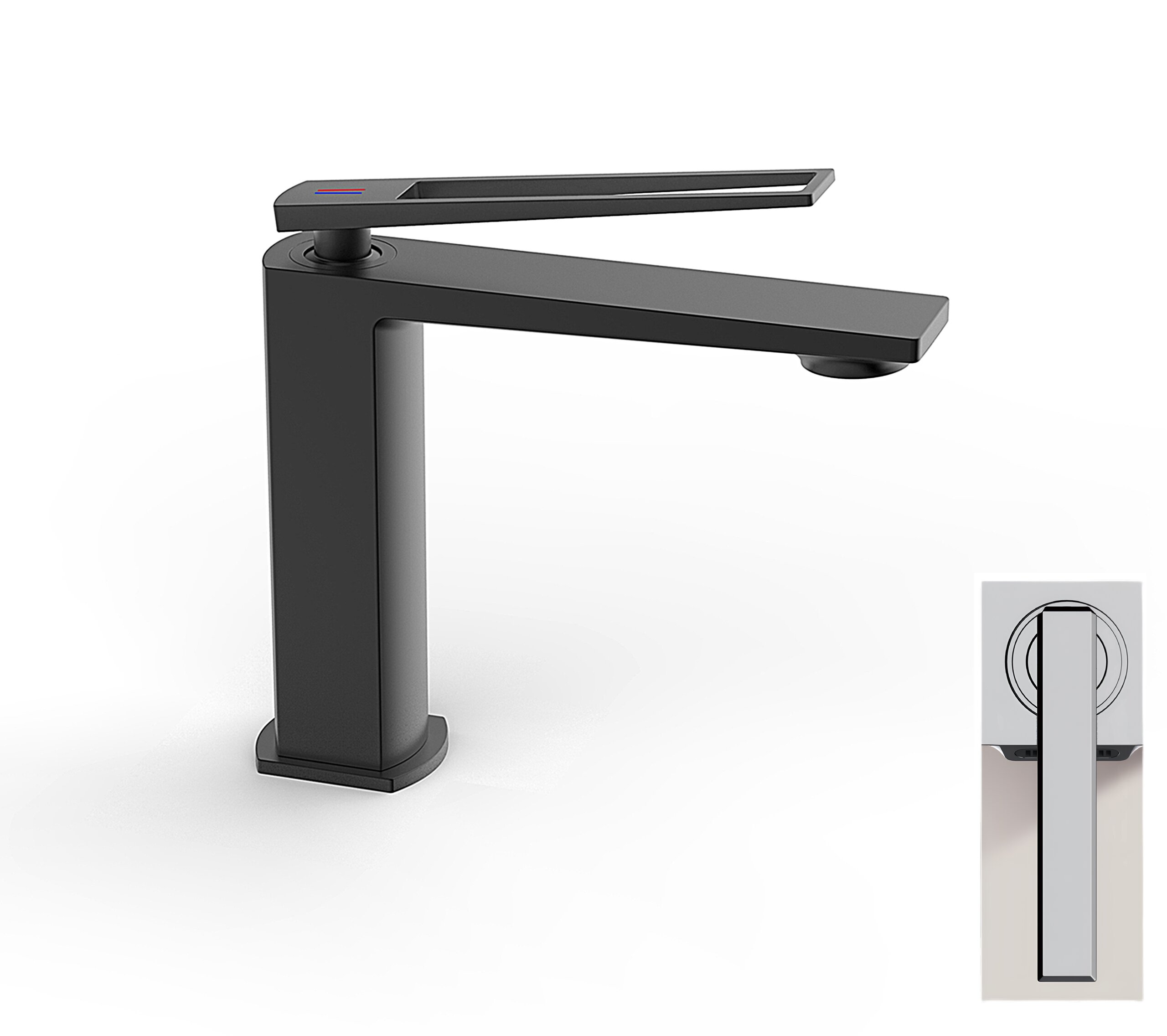 Смеситель для раковины Milleau ELEGANT ML6736223LS-MB черный матовый 10840₽