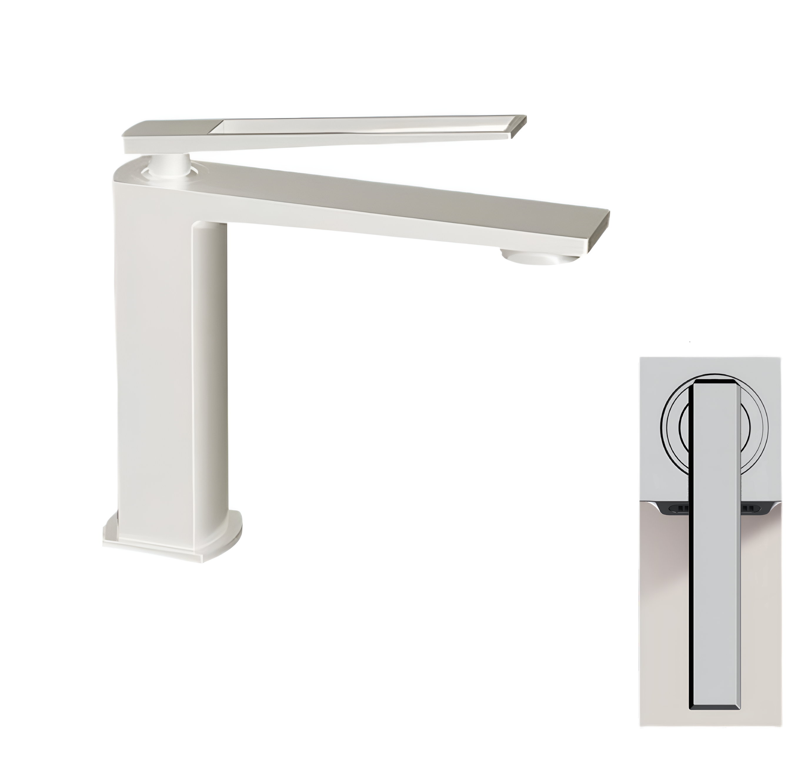 Смеситель для раковины Milleau ELEGANT ML6736223LS-MW белый матовый 11683₽