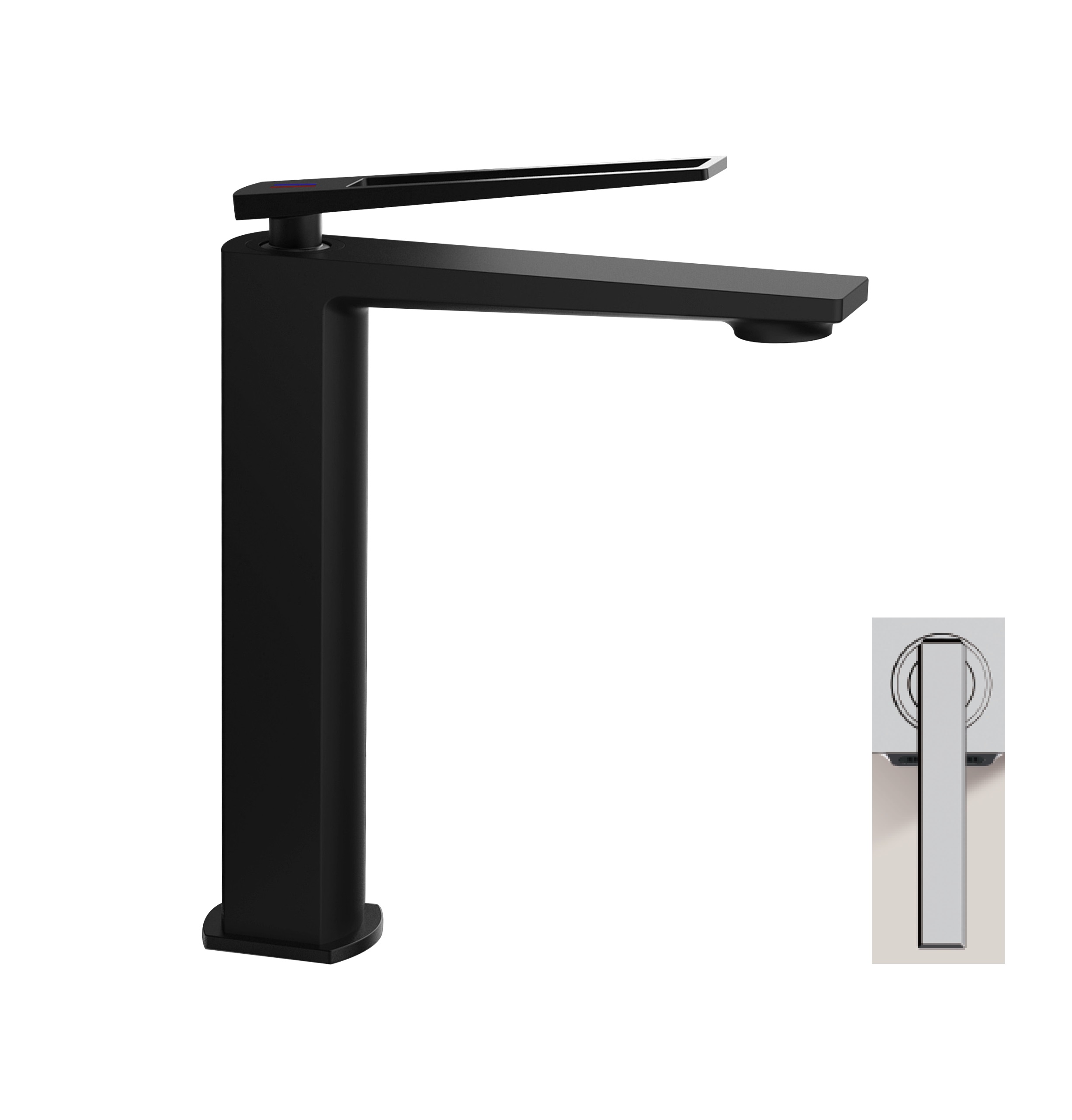 Смеситель для раковины Milleau ELEGANT ML6739223LH-MB черный матовый 13649₽