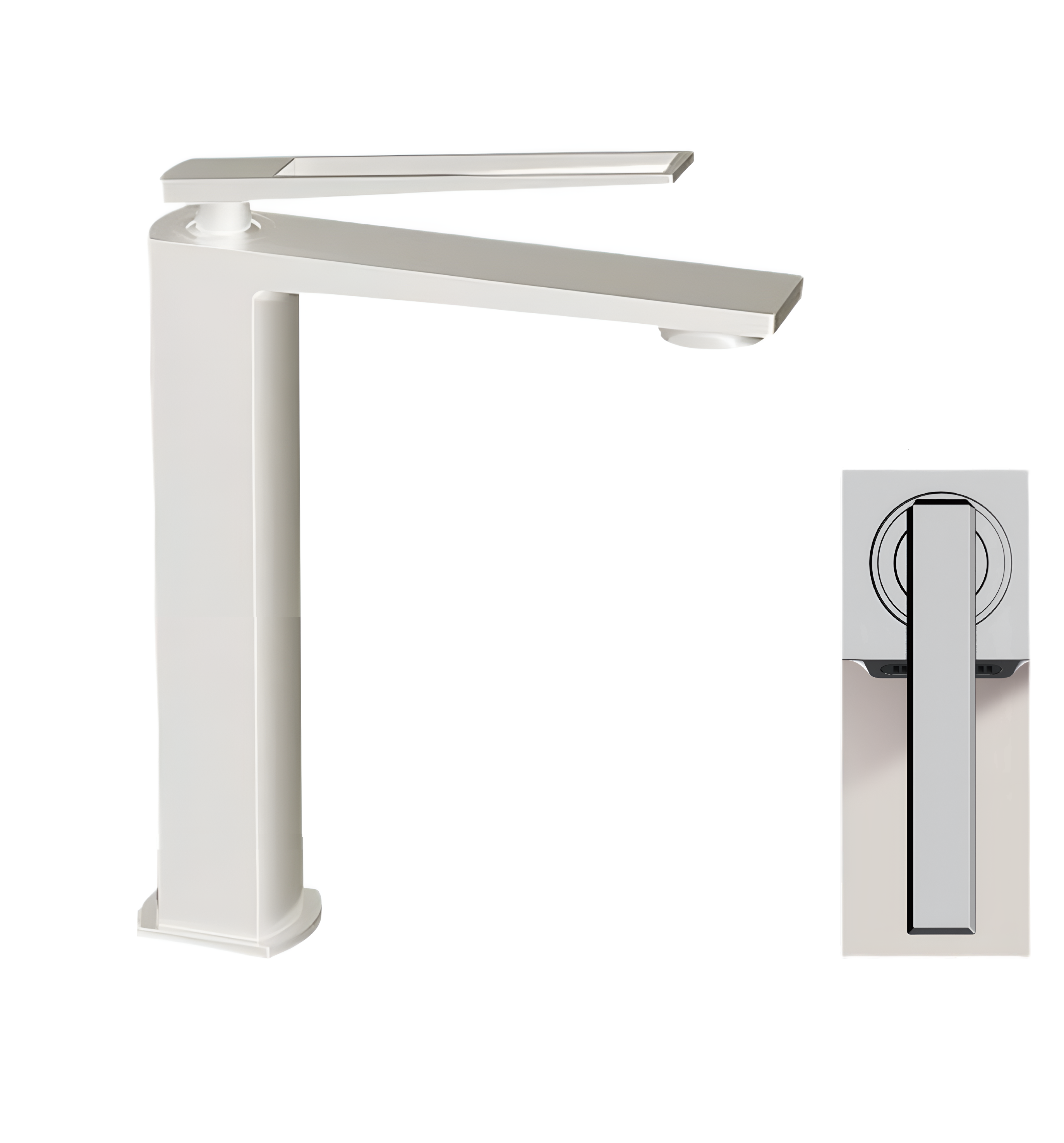 Смеситель для раковины Milleau ELEGANT ML6739223LH-MW белый матовый 15278₽