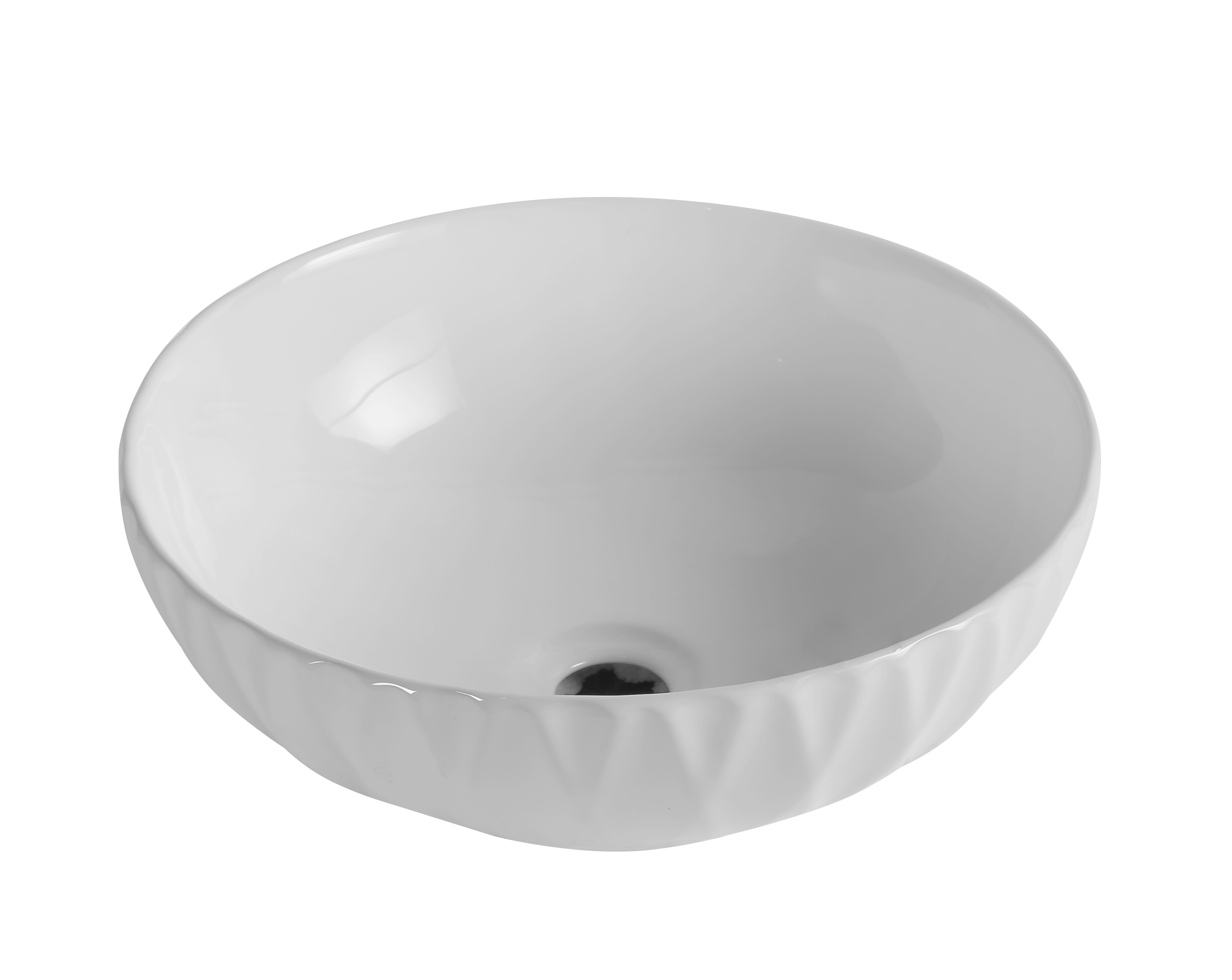 Раковина накладная Milleau NUAGE 40 см MU3301-GW белая глянцевая