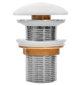 Донный клапан Milleau PD1MW/OO матовый белый, без перелива