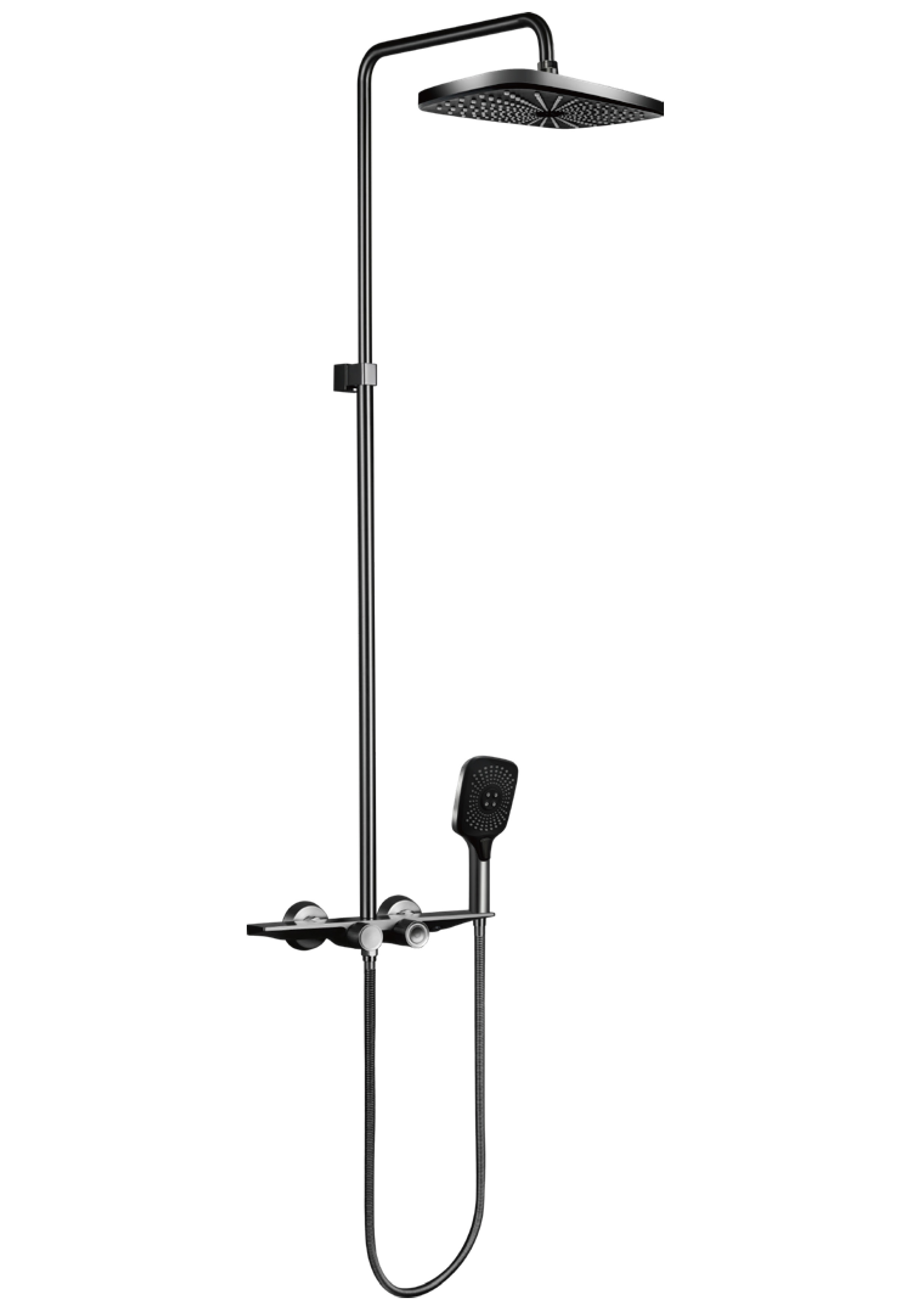 Душевая стойка Milleau TIRA MLHA223PDD-GM Gun metal оружейный серый полуглянцевый 39486₽