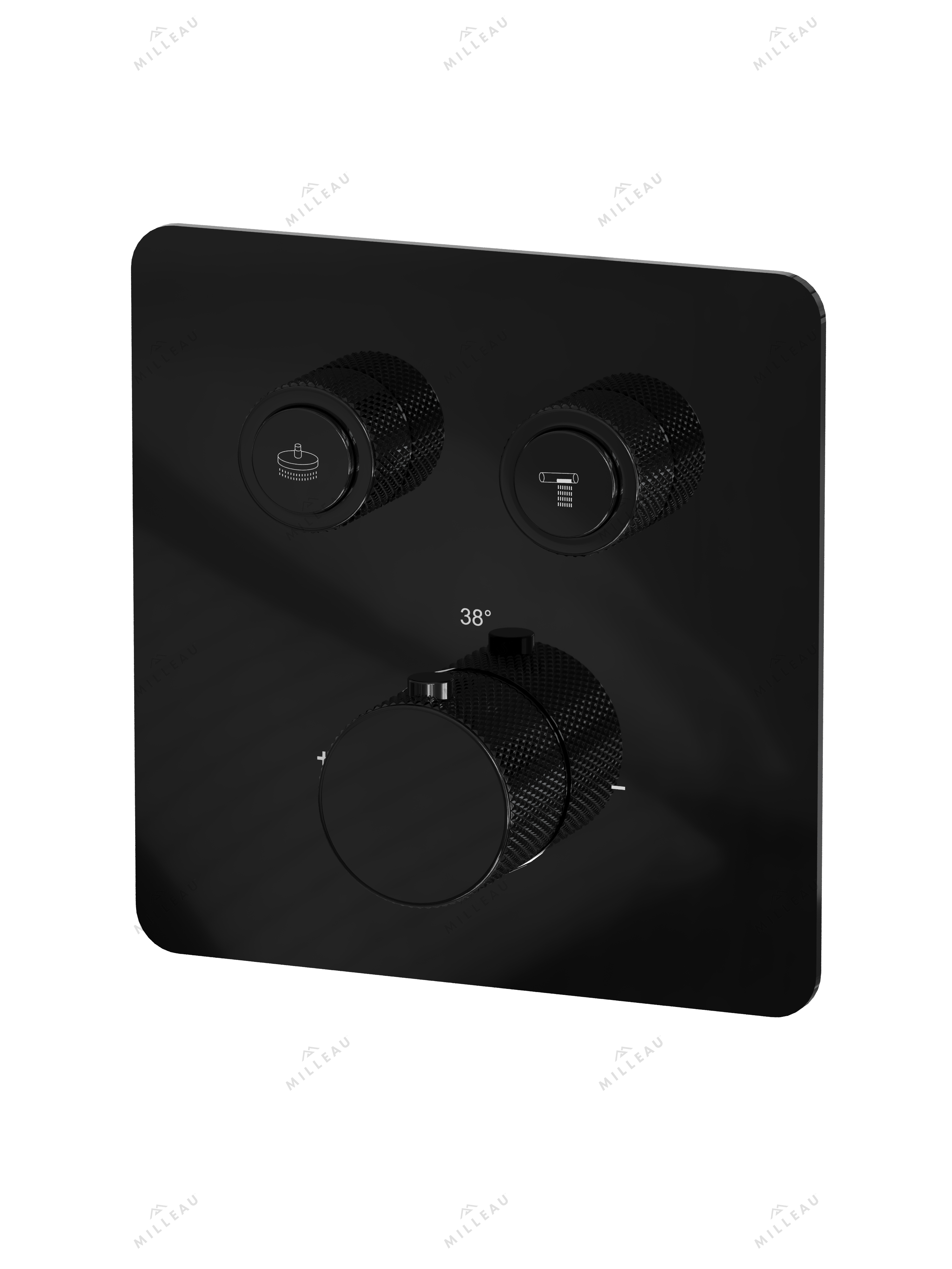 Встраиваемая душевая система Milleau Tissage TERMO 2SBIT3241-GB с термостатом и изливом черный матовый 68951₽