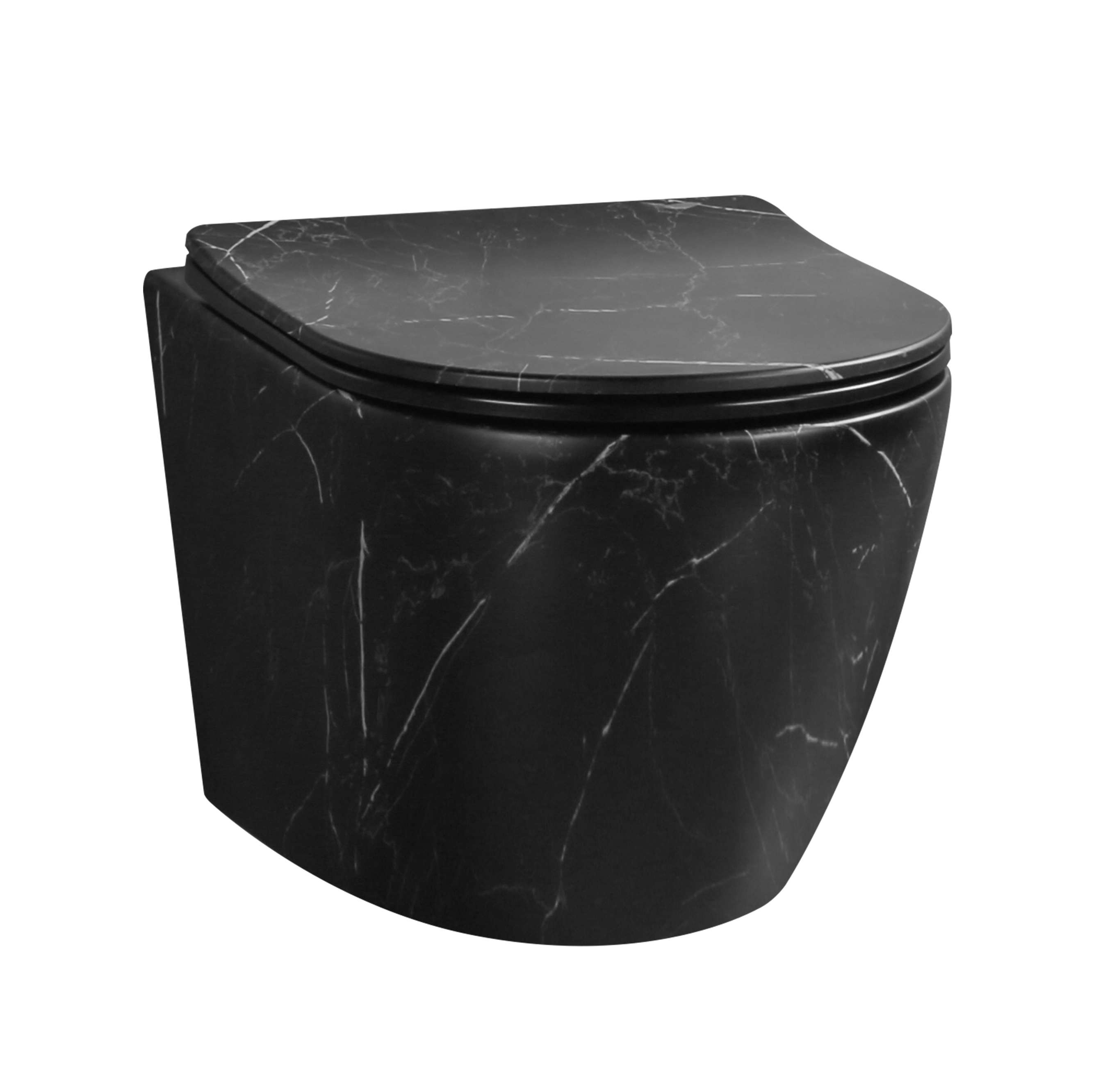 Унитаз подвесной Milleau VORTEX MYL038MABM белый мрамор матовый