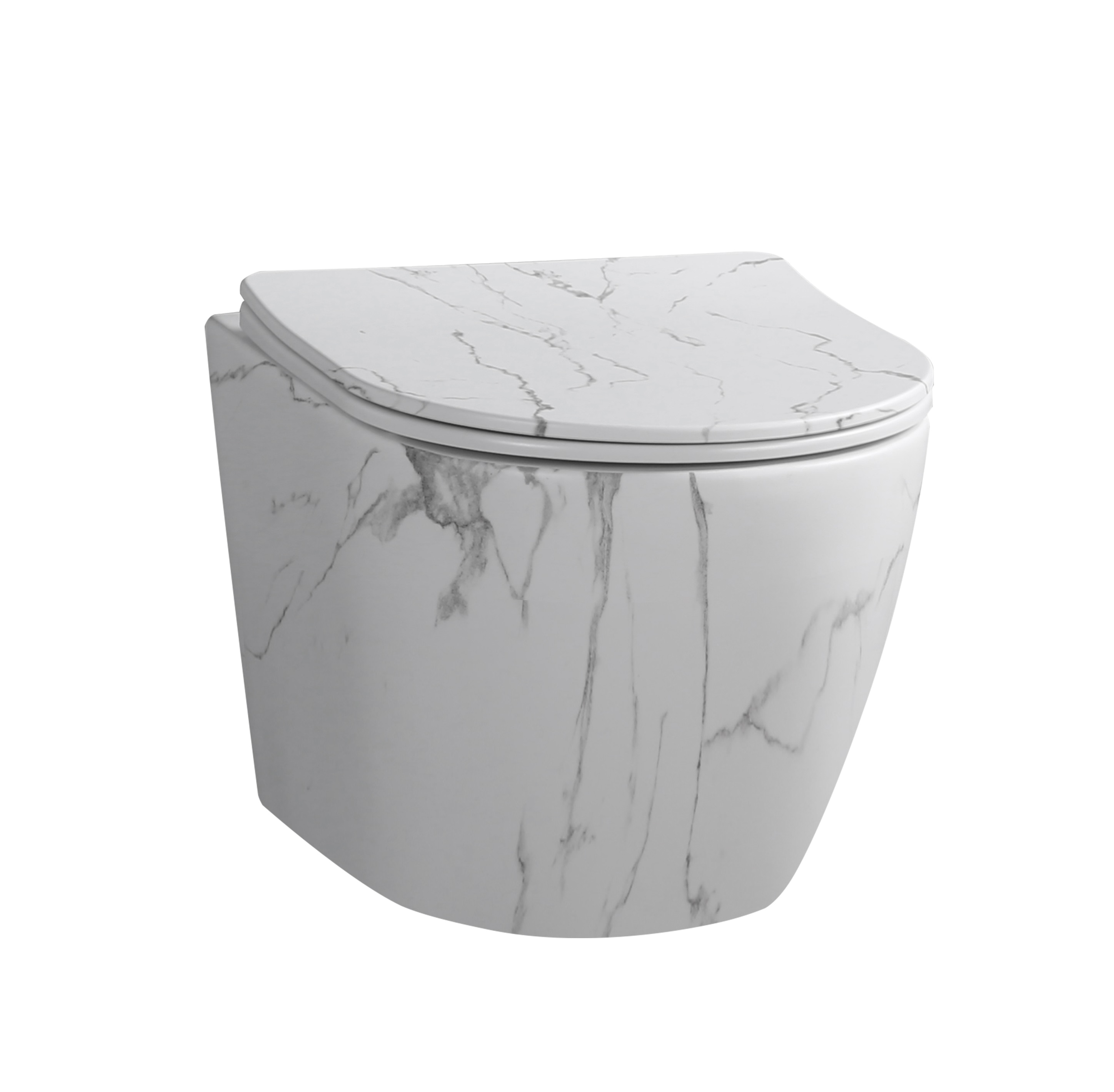 Унитаз подвесной Milleau VORTEX MYL038MAWM черный мрамор матовый