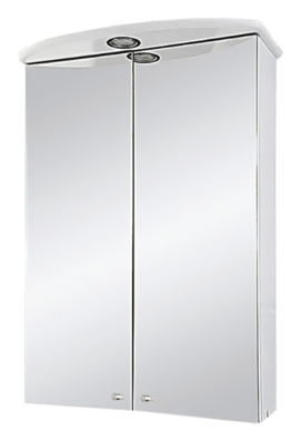 Зеркальный шкаф с подсветкой Misty 52 см Э-Мим04050-01Сп подвесной, белый