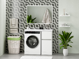 Тумба с раковиной Misty Ингрид 100 см напольная, белая