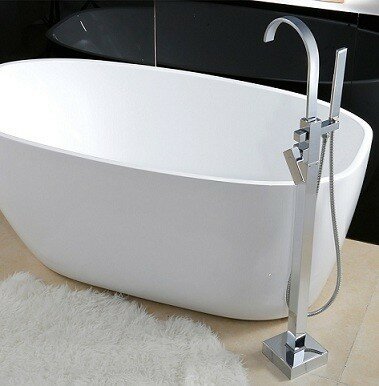 Напольный смеситель для ванны с душем NT Bagno NT1001 хром - фото 2