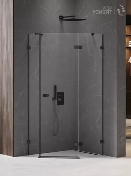 Душевой уголок New Trendy AVEXA Black 100x80 EXK-3880 стекло прозрачное, профиль черный