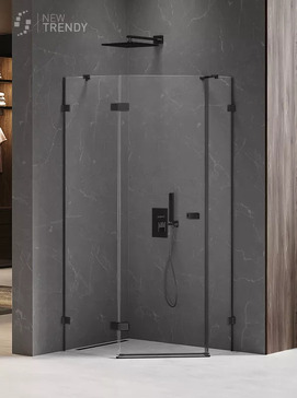 Душевой уголок New Trendy AVEXA Black 100x80 EXK-3881 стекло прозрачное, профиль черный