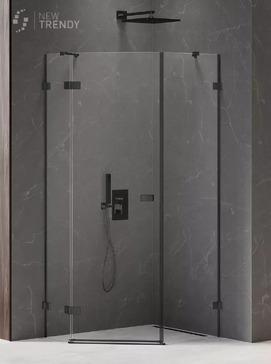 Душевой уголок New Trendy AVEXA Black 100x80 EXK-3882 стекло прозрачное, профиль черный