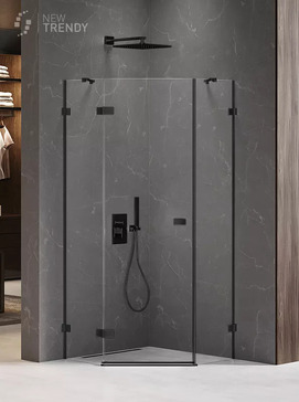Душевой уголок New Trendy AVEXA Black 80x80 EXK-3873 стекло прозрачное, профиль черный