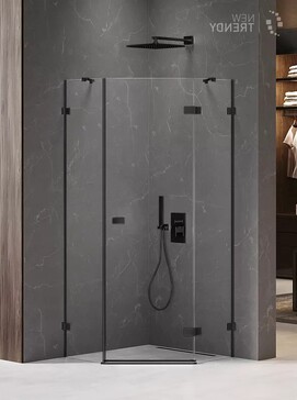 Душевой уголок New Trendy AVEXA Black 80x80 EXK-3874 стекло прозрачное, профиль черный