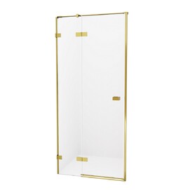 Душевая дверь в нишу New Trendy AVEXA GOLD BRUSHED 80x200 EXK-1714 стекло прозрачное, профиль брашированное золото