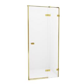 Душевая дверь в нишу New Trendy AVEXA GOLD BRUSHED 80x200 EXK-1715 стекло прозрачное, профиль брашированное золото