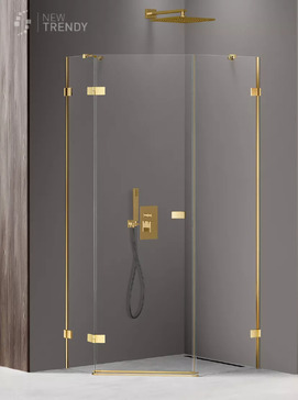 Душевой уголок New Trendy AVEXA Gold 100x80 EXK-3849 стекло прозрачное, профиль золото