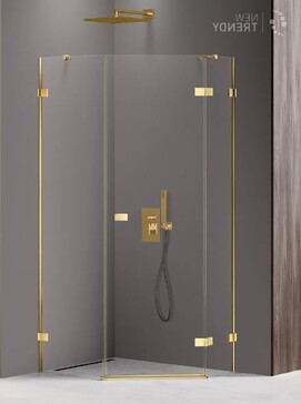 Душевой уголок New Trendy AVEXA Gold 100x80 EXK-3850 стекло прозрачное, профиль золото