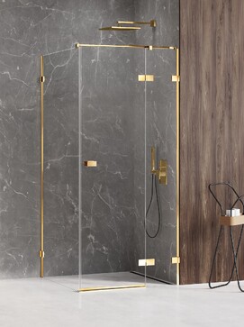 Душевой уголок New Trendy AVEXA Gold 120x80 EXK-1655 стекло прозрачное, профиль золото