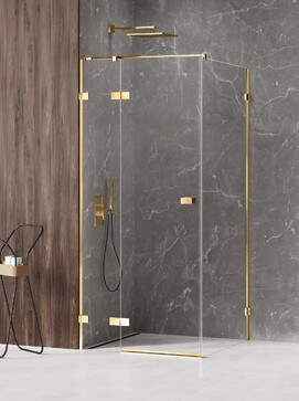 Душевой уголок New Trendy AVEXA Gold 120x80 EXK-1682 стекло прозрачное, профиль золото