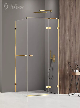 Душевой уголок New Trendy AVEXA Gold 120x80 EXK-3197 стекло прозрачное, профиль золото
