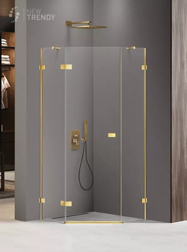 Душевой уголок New Trendy AVEXA Gold 80x80 EXK-3840 стекло прозрачное, профиль золото