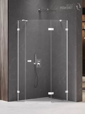 Душевой уголок New Trendy AVEXA White 100x80 EXK-3869 стекло прозрачное, профиль белый