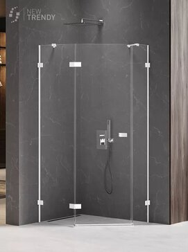 Душевой уголок New Trendy AVEXA White 100x80 EXK-3870 стекло прозрачное, профиль белый