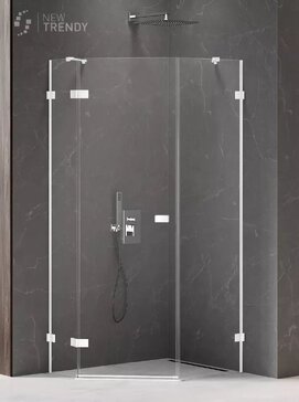 Душевой уголок New Trendy AVEXA White 100x80 EXK-3871 стекло прозрачное, профиль белый