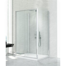 Душевой уголок New Trendy NEW CORRINA Chrome 120x80 D-0090A/D-0078B стекло прозрачное, профиль хром