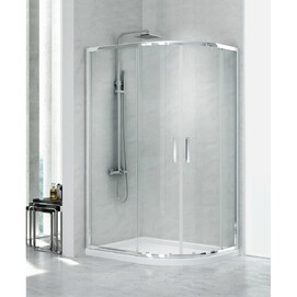 Душевой уголок New Trendy NEW MAXIMA 100x80 K-0577 стекло прозрачное, профиль хром