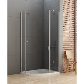 Душевой уголок New Trendy NEW SOLEO  100x80 K-0421 стекло прозрачное, профиль хром