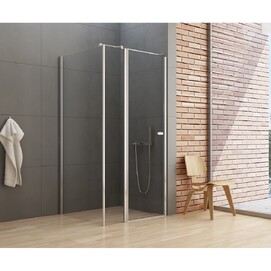 Душевой уголок New Trendy NEW SOLEO 120x80 K-0734 стекло прозрачное, профиль хром