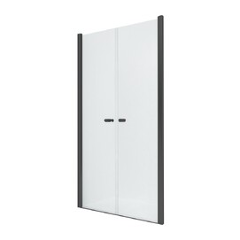 Душевая дверь в нишу New Trendy NEW SOLEO BLACK 80x195 D-0214A стекло прозрачное, профиль черный
